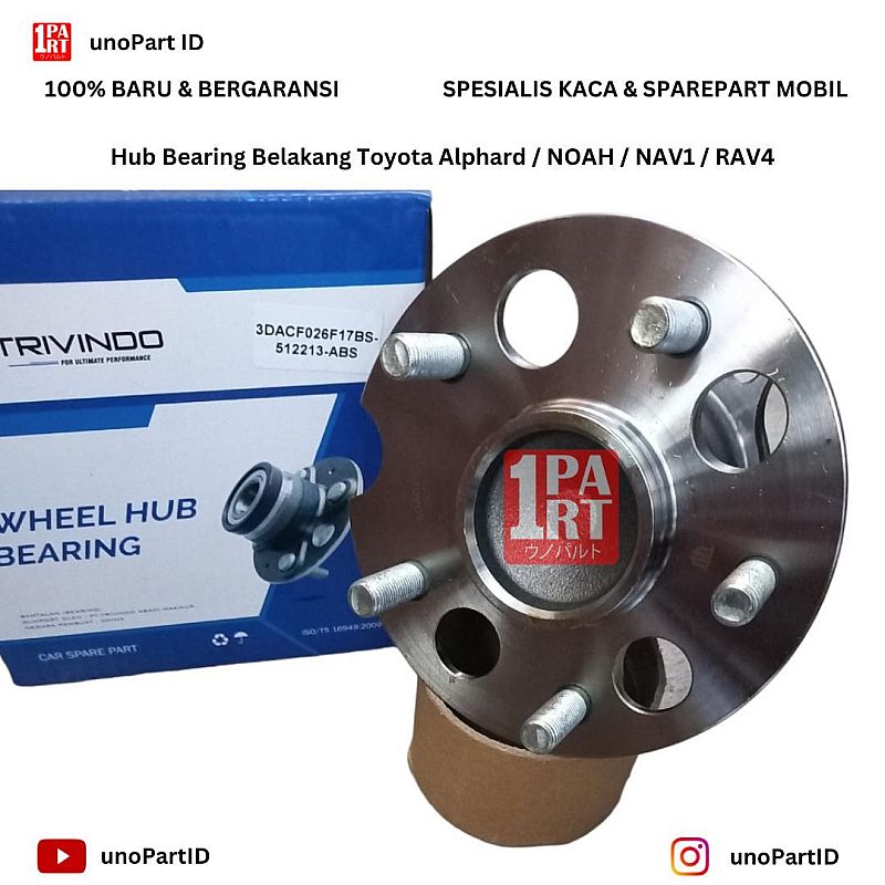 3DACF026F17BS-ABS/42410-28010 Hub Bearing Belakang Toyota Alphard ANH10 Gen 1 2004-2008 / Noah / NAV1 Nav-1 / RAV4 Rav-4 Trivindo - foto 2