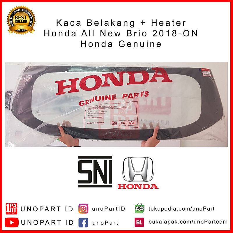 73201-TG4-T01 Kaca Belakang dengan All New Honda Brio 2018-ON OEM Terima Pemasangan - foto 3