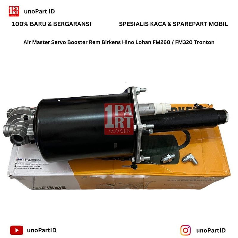 Air Master Servo Booster Rem Truk Long Panjang Hino Lohan FM 260 FM260 / FM 320 FM320 Tronton Merk Birkens Part No 44640-3591 - foto 4