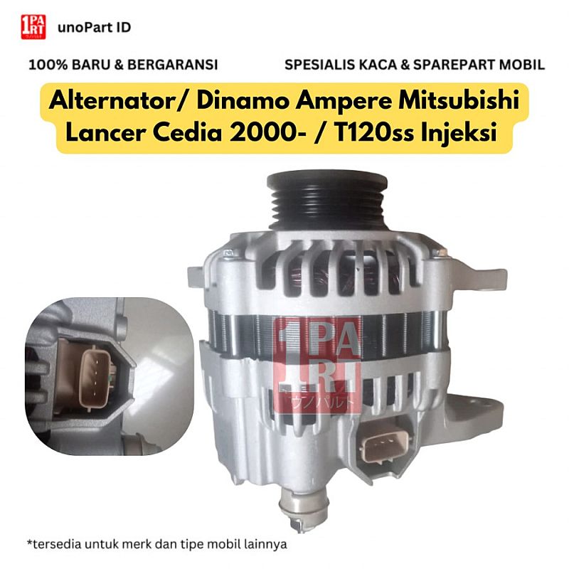 Alternator / Dinamo Ampere Mitsubishi Lancer Cedia 2000-ON / T120ss T 120ss T120 SS t 120 EFI Injection Injeksi - foto 3