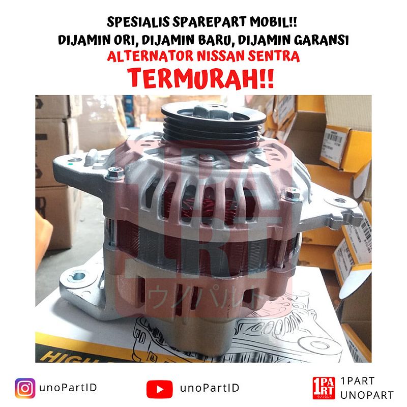 Alternator Dinamo Ampere Stecker Nissan Sentra 100% Baru & Bergaransi - foto 4