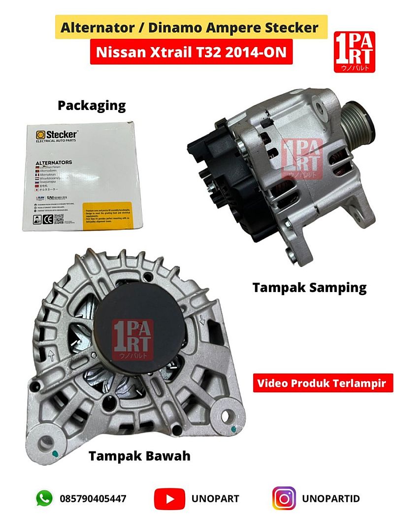 Alternator Dinamo Ampere Stecker Nissan Xtrail T32 2013-ON 100% BARU - foto 2