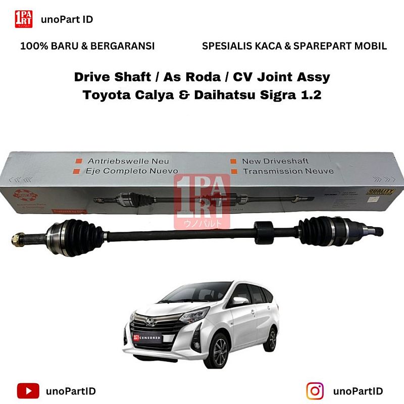 As Roda Assy / Drive Shaft / CV Joint Daihatsu Sigra Toyota Calya 1.0 1000cc  Kiri - foto 3