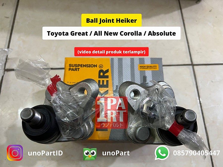 Ball Joint Bawah Heiker Toyota Wish,  All New Corolla 1.6 & Altis 2000-2006 SNI KAN OEM 43330-19115 4333019115 - foto 2