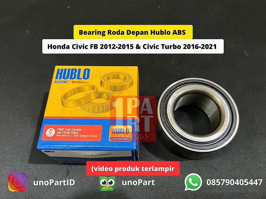 Bearing  Laher Lahar Klaher Roda Depan Hublo Honda Accord CM5 03-07 / Odyssey 04-13 / Civic FB 12-16 / Turbo 17-23 FK FC ABS AU1006 by FKG Germany - foto 3