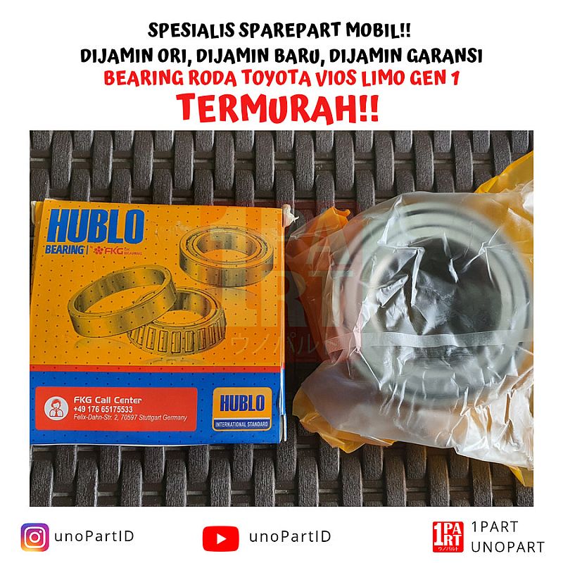 Bearing Laher Lahar Klaher Roda Depan Hublo by FKG Germany Toyota Vios Limo Gen 1 2003-2006 Non ABS Tutup Besi 38BW022 - foto 5