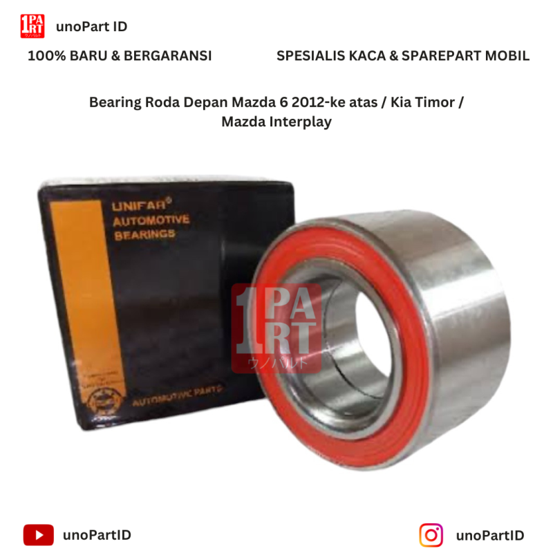 Bearing Laher Roda Depan Unifar Mazda 6 2012-ke atas / Kia Timor / Mazda Interplay DAC4074W-12CS47 - foto 2