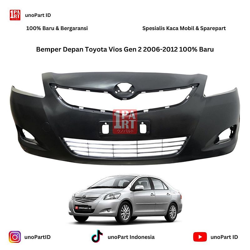Bemper / Bumper Depan Mobil Toyota Vios Gen 2 2007-2012 100% Baru by unoPart ID - foto 2