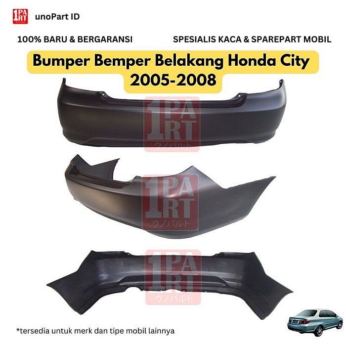 Bemper Bumper Belakang Honda New City IDSI 2005-2008 Warna Dasar Baru - foto 2