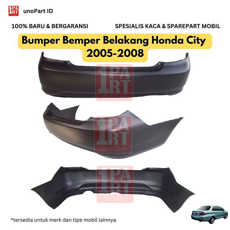 Bemper Bumper Belakang Honda New City IDSI 2005-2008 Warna Dasar Baru - foto 3