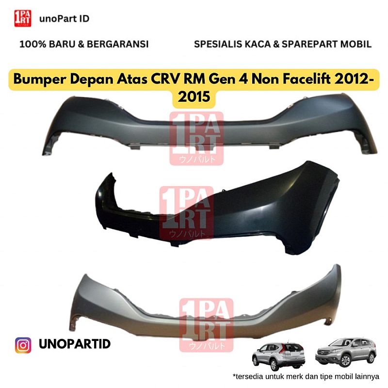 Bemper Bumper Depan Atas Honda CRV Gen 4 NFL 2012-2015 100% Baru Warna Cat Dasar Solusi Body Part Anda - foto 6