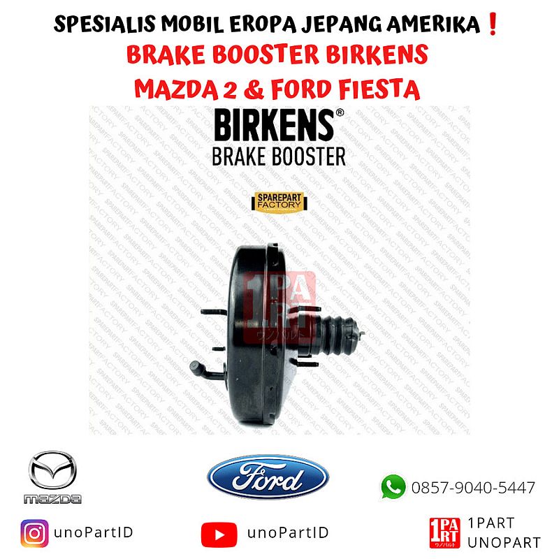 Brake Booster Boster Rem Birkens Mazda 2 09-13 / Ford Fiesta 09-ON SNI KAN OEM TDY44380Z - foto 5