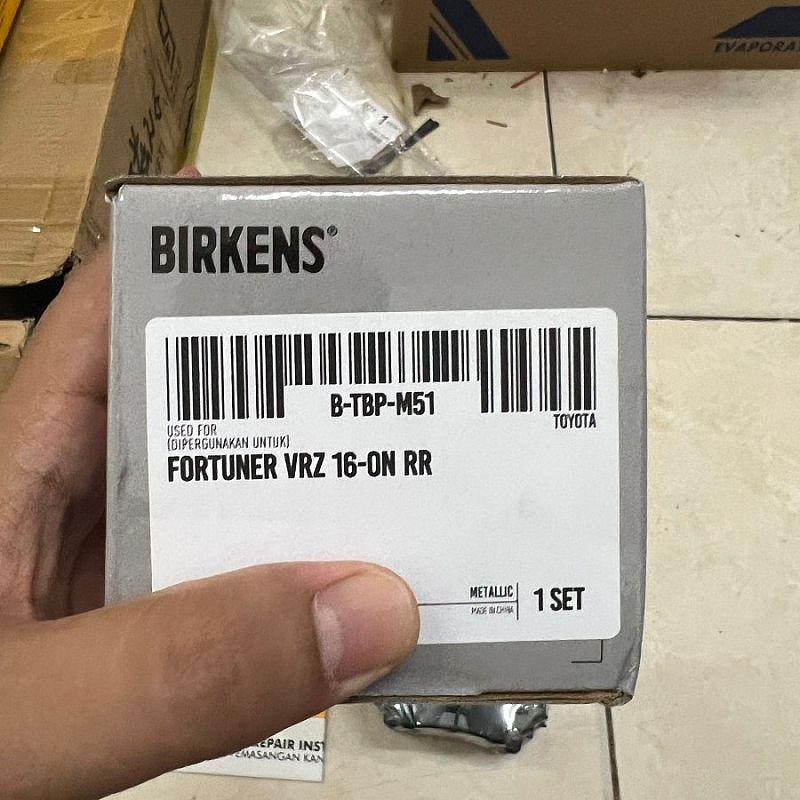 Brake Disc Pad Kampas Rem Belakang Birkens Metalic Toyota Fortuner VRZ SRZ GR 2016-Ke Atas SNI KAN OEM 04466-0K010 044660K010 - foto 4